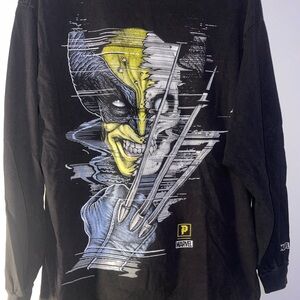 Primitive Marvel Black and Yellow Wolverine Long Sleeve Tee